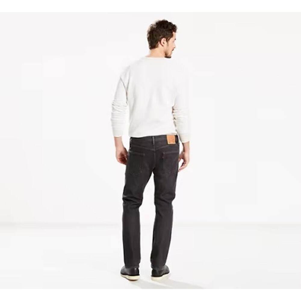 LEVI’S® Men’s 502™ REGULAR TAPER FIT STRETCH JEANS BLACK 36 x 30 - Picture 3 of 12